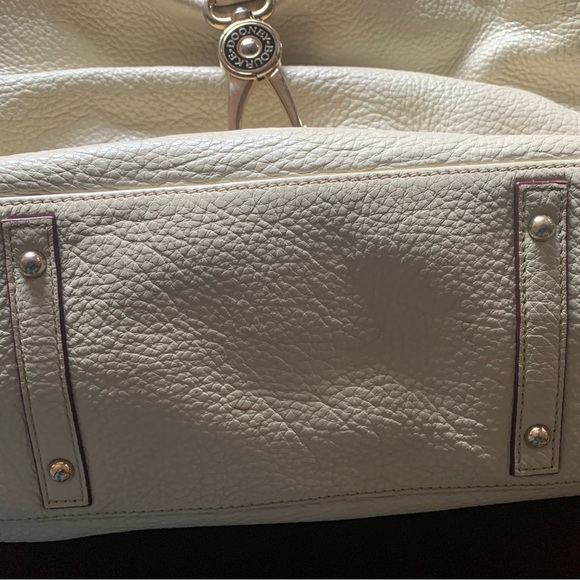 Dooney & Bourke Pebble Grain Logo Lock Bag - Bone - Picture 4 of 14
